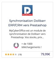 MyCyberOffice best seller dans sa catégorie sur prestashop Addons